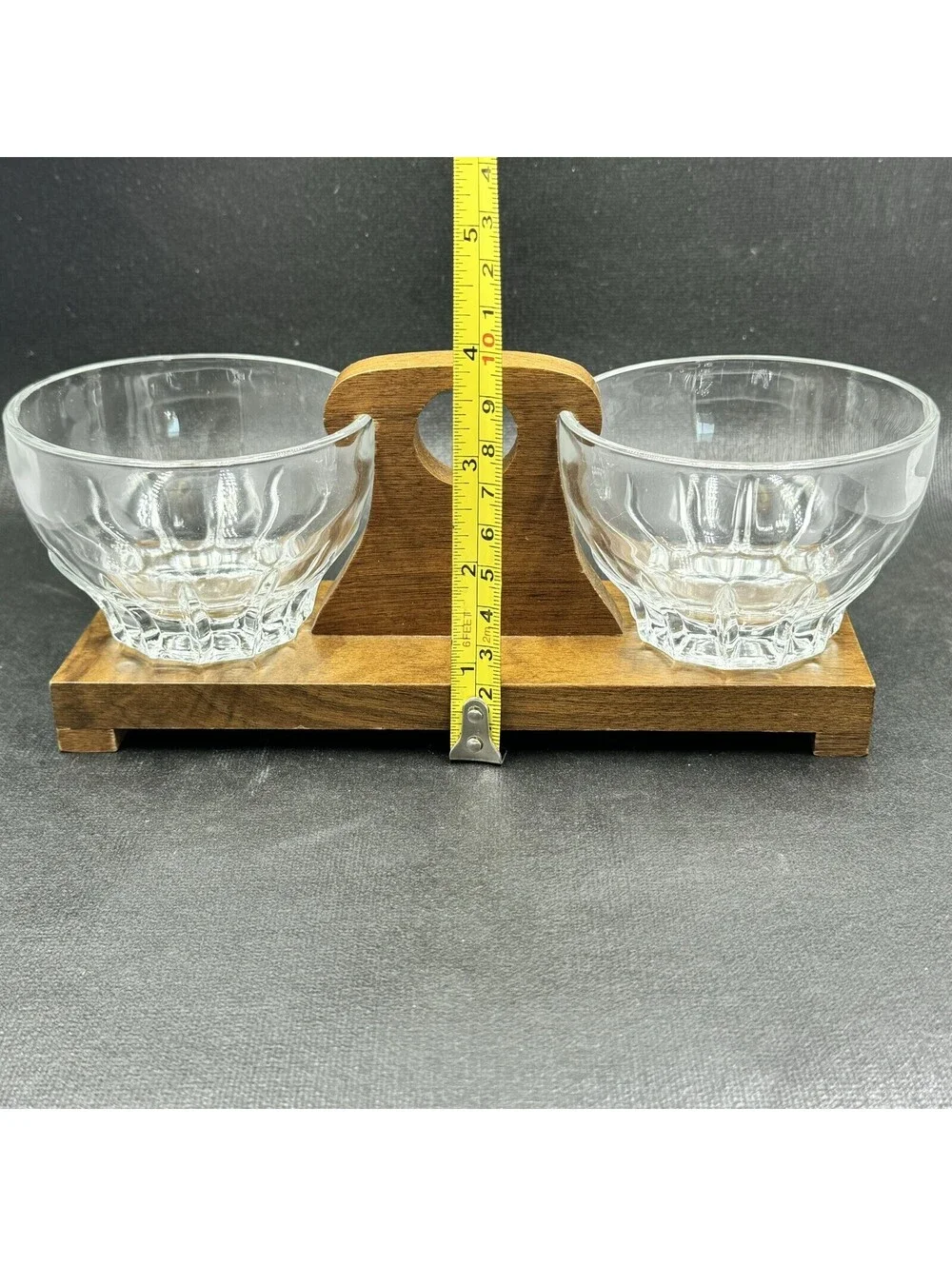 Vintage Bourbon Whiskey Glasses w Wood Carrying Case 6oz Barware Mancave Tiki